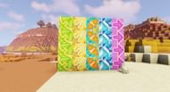 Shown: Various types of Glazed Terracotta (Image via Minecraft) Enter caption